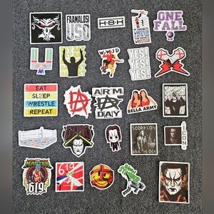 Wrestling themed stickers, wwe, fighting 25pc, Journaling stationary